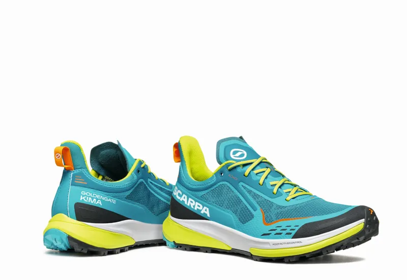 Scarpa Mens Golden Gate Kima RT Trail Running Shoes - Blue-Lime-4
